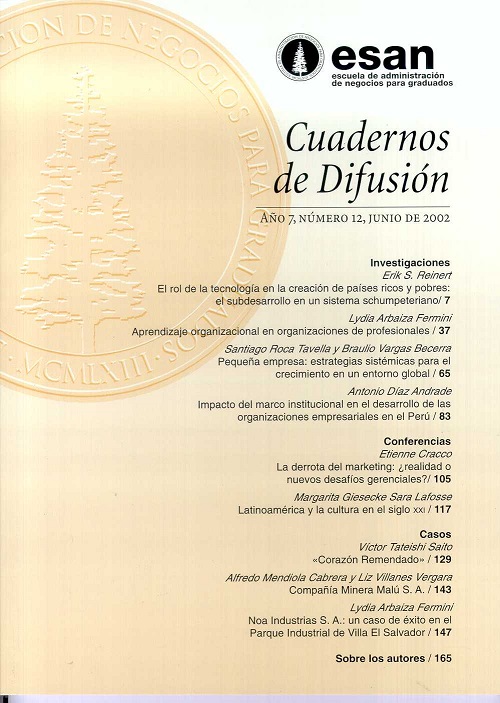 					View Vol. 7 No. 12 (2002): January - June (Cuadernos de difusión)
				